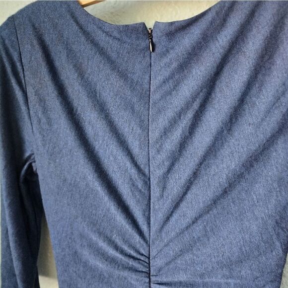 Kay Unger faux wrap ruched side and back midi dress - Picture 7 of 15